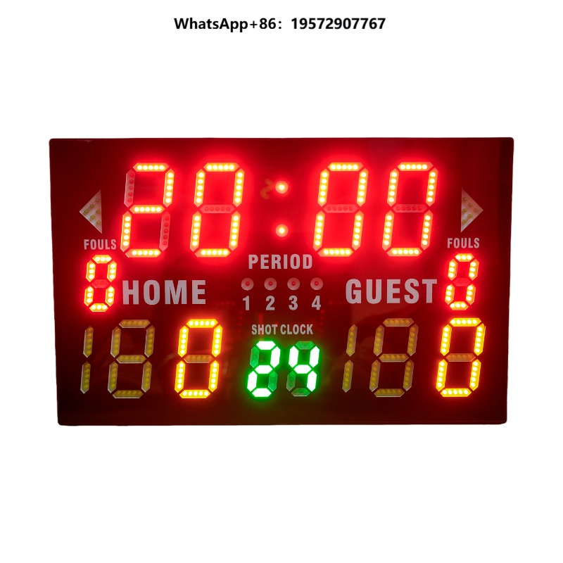 Sports Equipment Basketball - Multifunctioneel elektronisch rood basketbal scorebord, draadloos